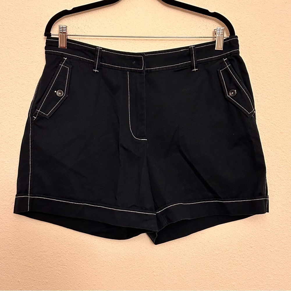 Dress Barn Navy White Outline Shorts Women size 12